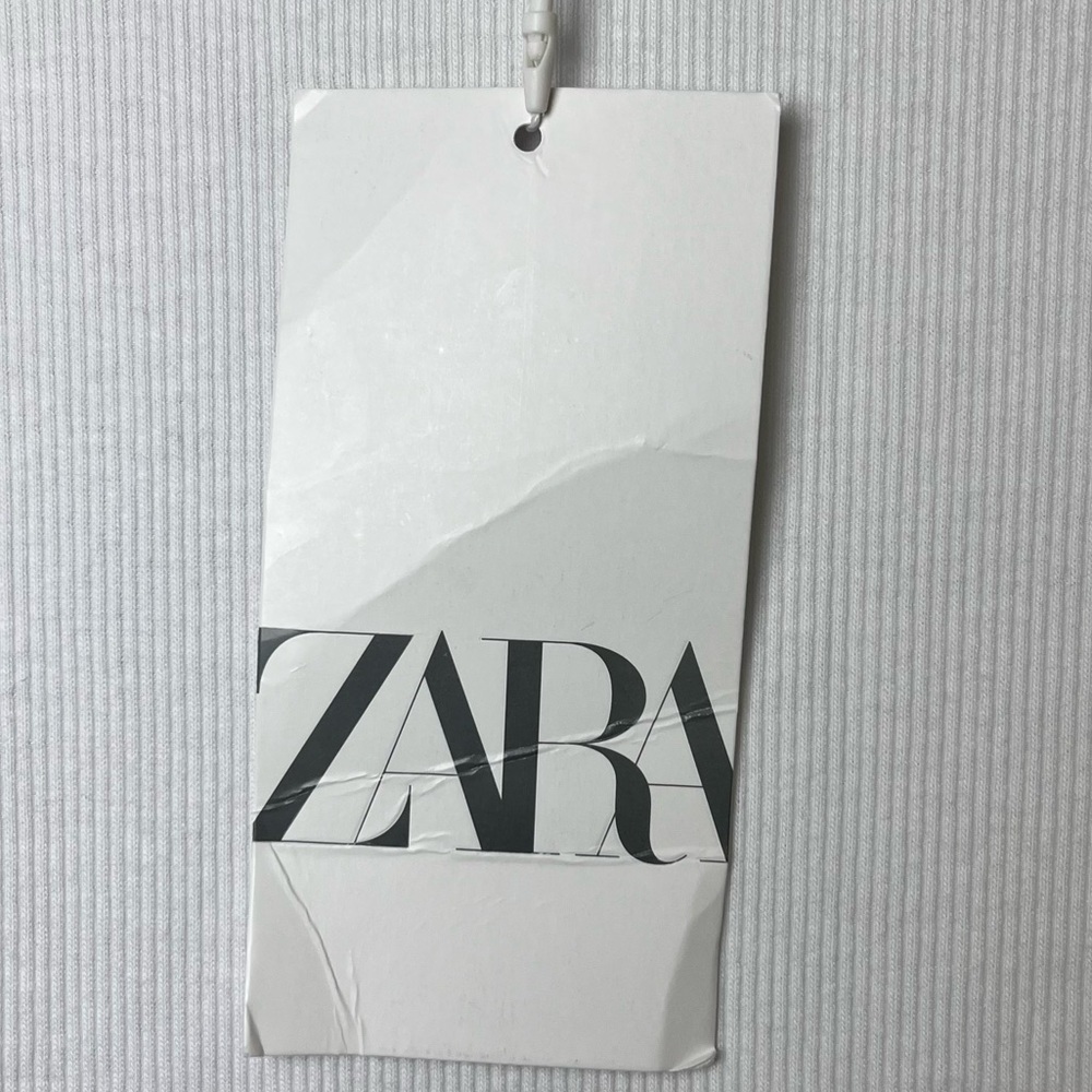 Zara White Ribbed Tank Top Sleeveless Shirt Women’s Size Small S NWT - Picture 4 of 10
